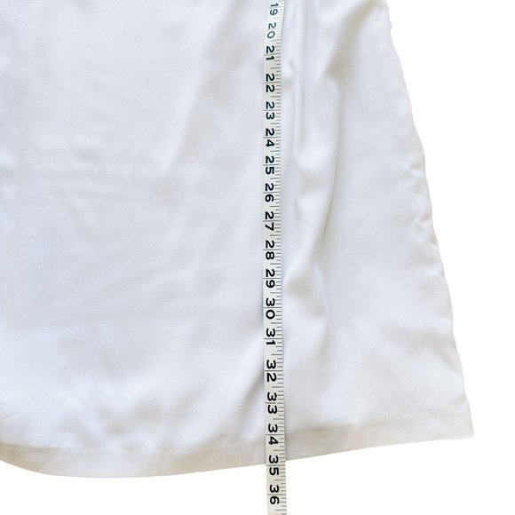 Cato SMALL Riviera White Side Lace Up Keyhole Neck Knee Length Sorority Dress - Picture 9 of 11